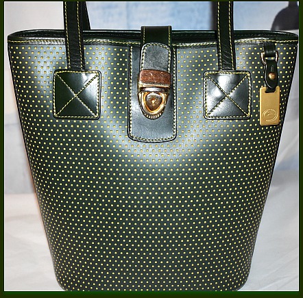 Tranquility Green CabrioLeather Dooney Bucket Bag