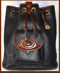 Sophisticated Black Fox Dooney Sling Shoulder Bag