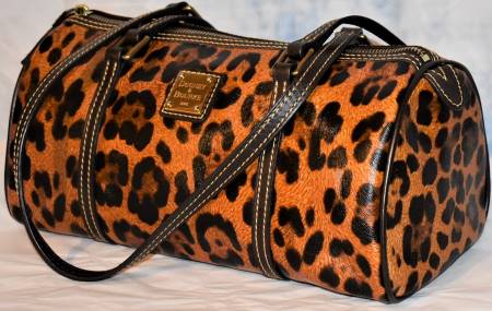 Dooney Bourke Leopard Barrel Bag