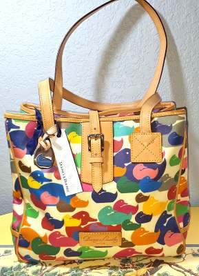 Rainbow of Dooney Ducks Tote