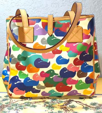 Dooney and Bourke  Coated Canvas  ND947 WH Medium Tote