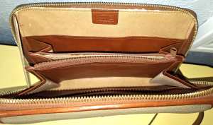 Dooney and Bourke All Weather Leather  Large Zip-Along Wallet Purse