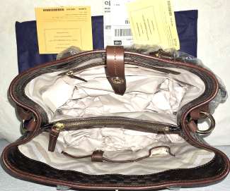 Dooney and Bourke Claremont Woven Perry Leather Satchel-Shoulder Bag New with Tags Dooney and Bourke Claremont Woven Perry Leather Satchel-Shoulder Bag New with Tags