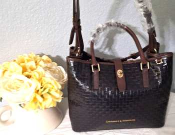 Dooney and Bourke Claremont Woven Perry Leather Satchel-Shoulder Bag New with Tags Dooney and Bourke Claremont Woven Perry Leather Satchel-Shoulder Bag New with Tags