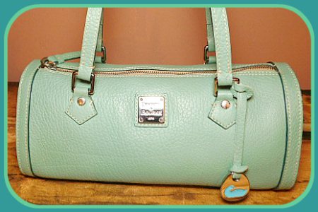 Deluxe Seafoam Green Barrel Bag All-Weather Leather