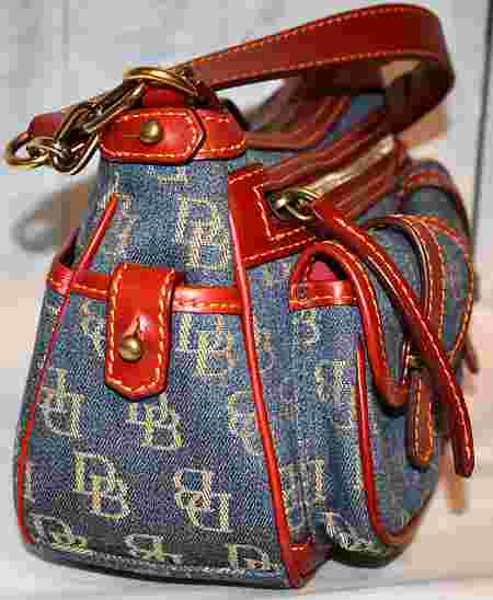 Blue Dooney Signature Saddle Bag