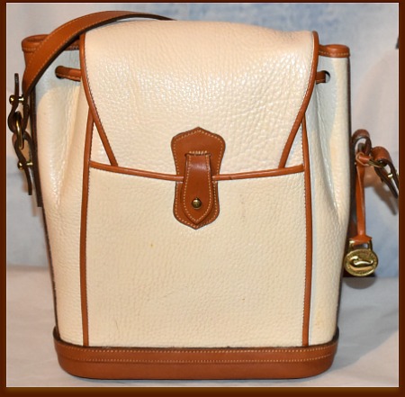 Vintage Dooney and Bourke  All-Weather Leather® Collection  R08 Dover Drawstring Case  Shoulder/Crossbody Bag