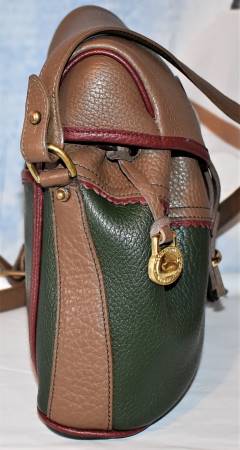 Vintage Dooney & Bourke  All-Weather Leather  #H302 Teton Drawstring Saddle Bag Purse  Excellent Condition!  Teton Collection