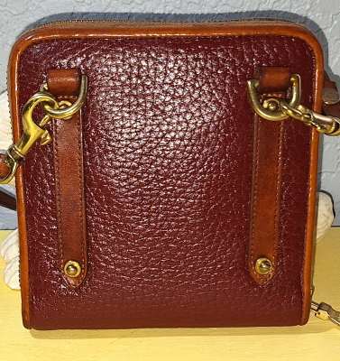 Dooney & Bourke All-Weather Leather  Small Zip-Along Wallet  Rouge Vintage "Wallet on a String"