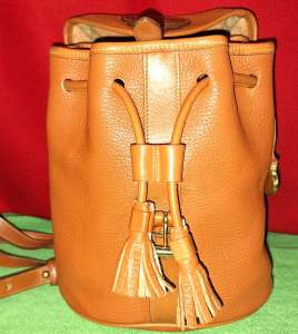 Vintage Dooney Bourke All-Weather Leather  Drawstring Back Pack
