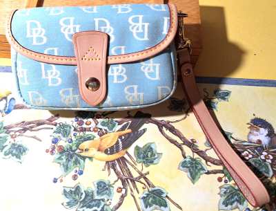 Superb Powder Blue Dooney Wristlet