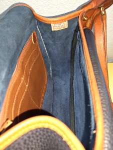 Vintage Dooney and Bourke   All-Weather Leather  Large Horseshoe Bag