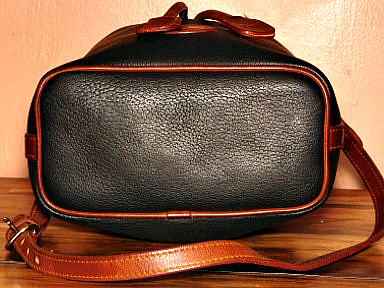 Midnight Black Drawstring Vintage Dooney Shoulder Bag