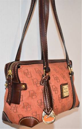 Dooney and Bourke  1975 Anniversary Collection  Cloth & Leather Satchel