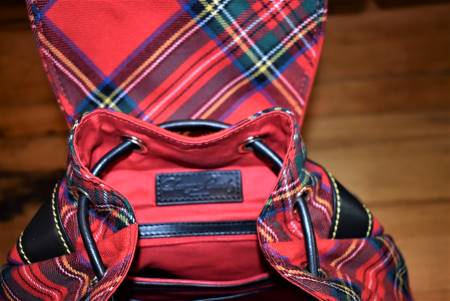 Vintage Dooney and Bourke  Dooney and Bourke   Tartan Backpack  Large Red