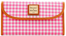 Razzle Dazzle Pink Gingham Continental Clutch Wallet NEW!
