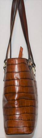 Dooney and Bourke  Nile Collection  Embossed Calfskin Alligator Shopping Tote