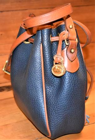Vintage Dooney and Bourke  All-Weather Leather® Collection  Mini Drawstring Bucket Bag