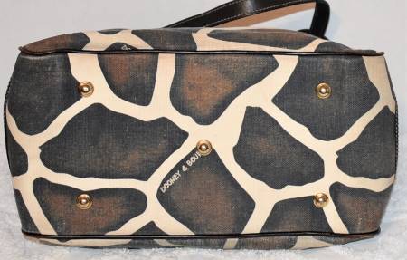 Dooney & Bourke  Deluxe Canvas and Leather  Giraffe Shopper Tote