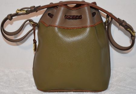 Dooney and Bourke   All-Weather Leather  Teton Drawstring Bucket Bag