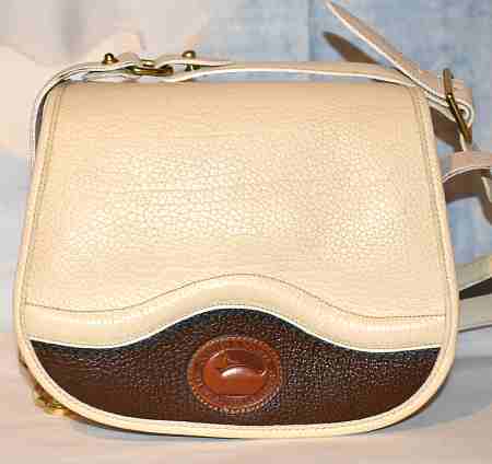  Vintage Dooney & Bourke  All-Weather Leather  Teton Saddle Bag