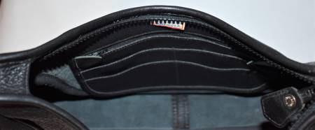 Dooney and Bourke All-Weather Leather  Large Crescent Sac   Black Shoulder Bag