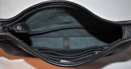 Dooney and Bourke All-Weather Leather Large Crescent Sac Black Shoulder Bag