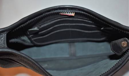 Dooney and Bourke All-Weather Leather Large Crescent Sac Black Shoulder Bag