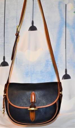 Dooney and Bourke All Weather Leather  Outback Collection  Loden Saddle Bag 