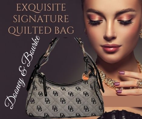 Exquisite Quilted Signature Dooney Slouch Bag