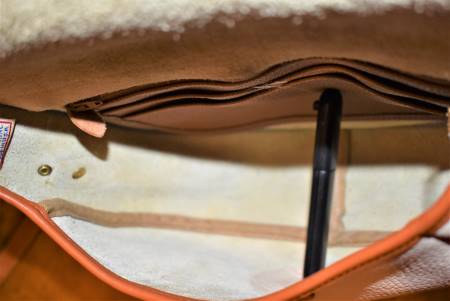Vintage Dooney and Bourke All-Weather Leather  Large Cavalry Trooper  Shoulder Bag Crossbody Bag