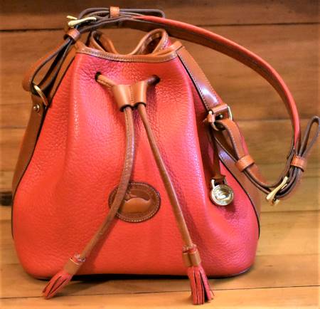 Vintage Dooney Scarlet Drawstring Shoulder Bag
