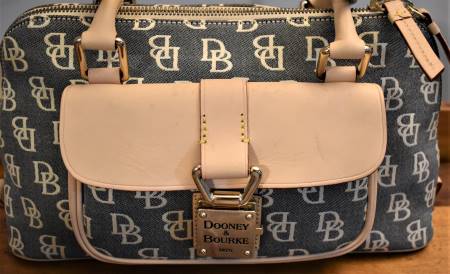 Dooney and Bourke  Anniversary Signature  Small Domed Pocket Satchel  Shoulder Bag