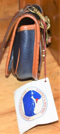 Vintage Dooney Midnight Blue Mini Saddle Bag