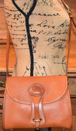 Dooney & Bourke Authentic  All-Weather Leather Saddle Tan Essex