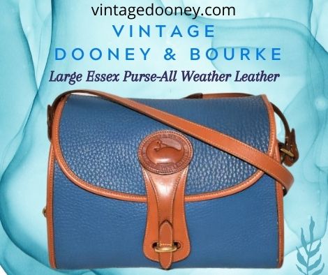 Rare Vintage Dooney & Bourke All Weather Leather Over-Under