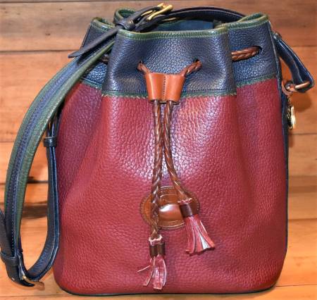 Vintage Dooney Rainbow Teton Drawstring Bag