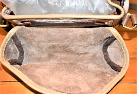 Vintage Dooney & Bourke  All-Weather Leather Teton Drawstring Saddle Bag Purse Teton Collection