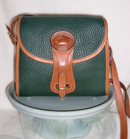 Dooney & Bourke Fir Green & British Tan AWL Essex Bag