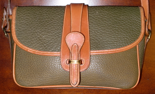 Olive Green Dooney and Bourke All Weather Leather Equestrian Bag