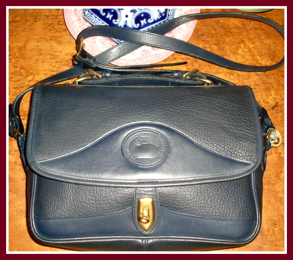 Gorgeous Navy Blue Large Carrier by Dooney & Bourke AWL